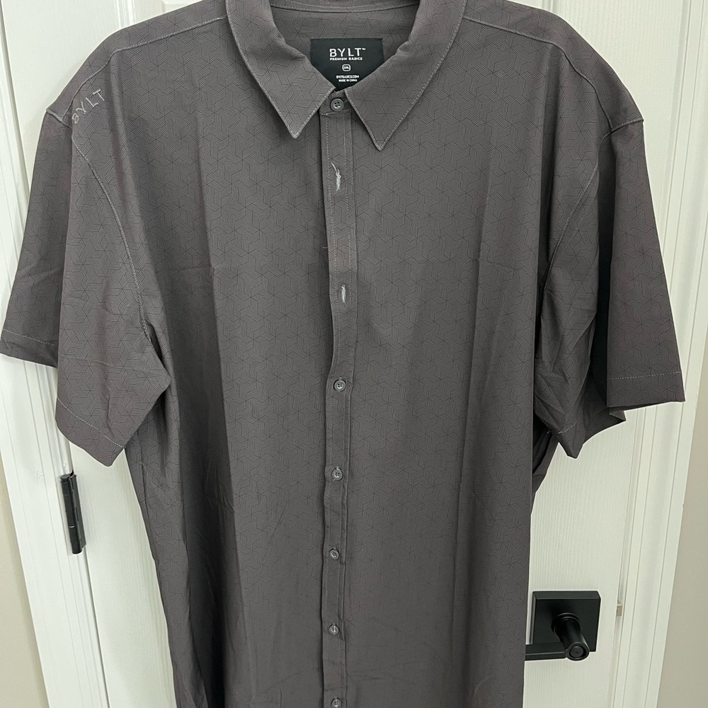 BYLT Basics Dark Brown Casual Button Down Shirt
